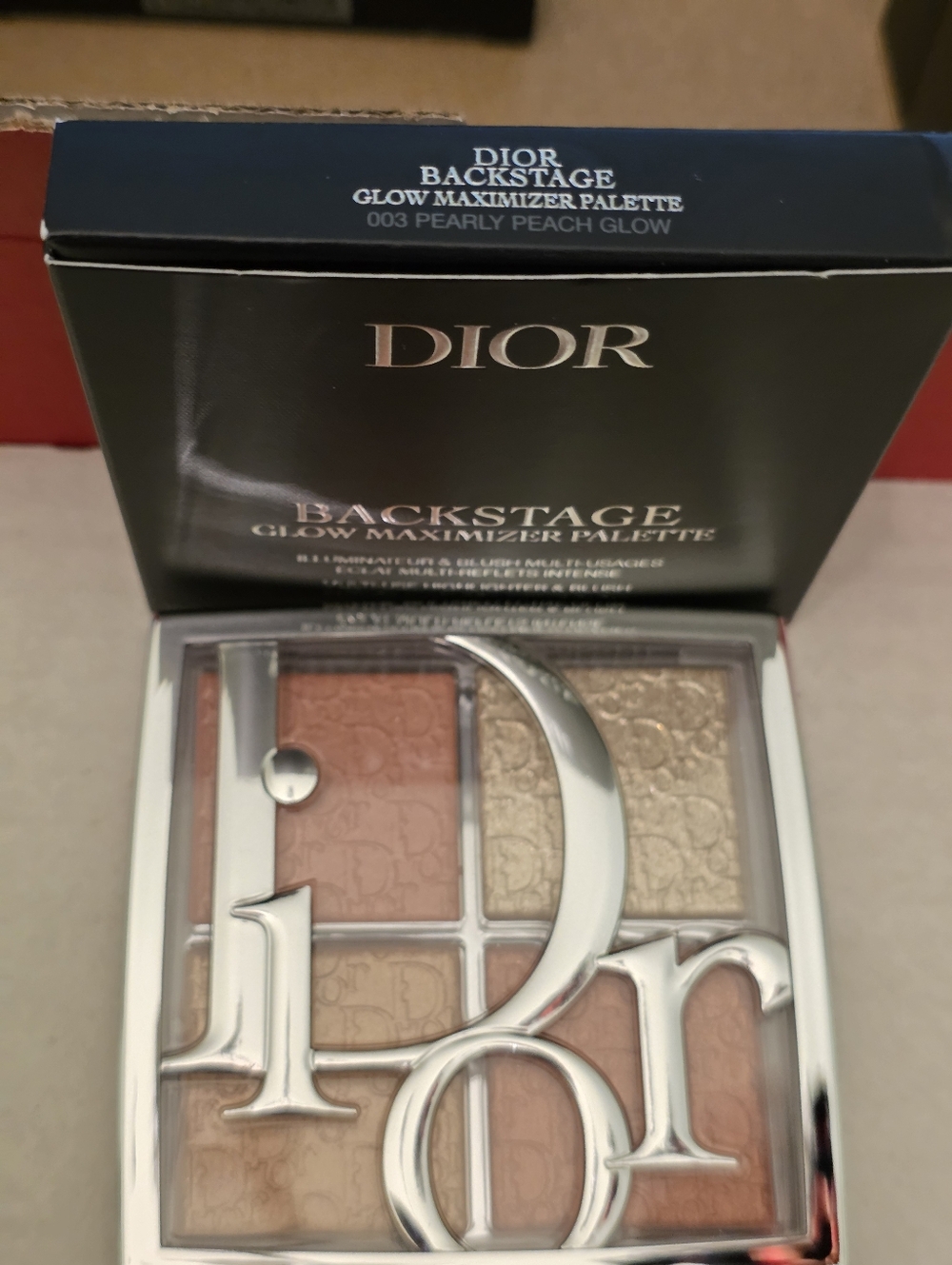 Dior Backstage Glow Maximizer Palette 003 Pearly Peach Glow. BNIB - Picture 7 of 8
